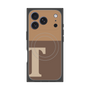 プレミアムスクエアケース with MagSafe［ オリジナル - initial two tone - T brown ］