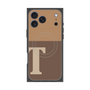 プレミアムスクエアケース with MagSafe［ オリジナル - initial two tone - T brown ］