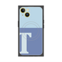 プレミアムスクエアケース with MagSafe［ オリジナル - initial two tone - T blue ］