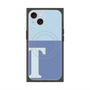 プレミアムスクエアケース with MagSafe［ オリジナル - initial two tone - T blue ］