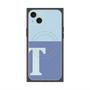 プレミアムスクエアケース with MagSafe［ オリジナル - initial two tone - T blue ］