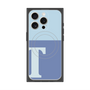 プレミアムスクエアケース with MagSafe［ オリジナル - initial two tone - T blue ］