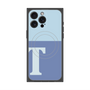 プレミアムスクエアケース with MagSafe［ オリジナル - initial two tone - T blue ］