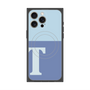 プレミアムスクエアケース with MagSafe［ オリジナル - initial two tone - T blue ］