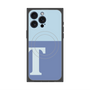 プレミアムスクエアケース with MagSafe［ オリジナル - initial two tone - T blue ］