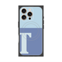 プレミアムスクエアケース with MagSafe［ オリジナル - initial two tone - T blue ］