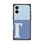 プレミアムスクエアケース with MagSafe［ オリジナル - initial two tone - T blue ］