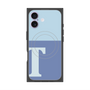 プレミアムスクエアケース with MagSafe［ オリジナル - initial two tone - T blue ］
