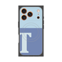 プレミアムスクエアケース with MagSafe［ オリジナル - initial two tone - T blue ］