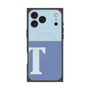 プレミアムスクエアケース with MagSafe［ オリジナル - initial two tone - T blue ］