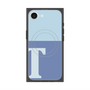 プレミアムスクエアケース with MagSafe［ オリジナル - initial two tone - T blue ］