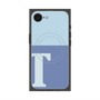 プレミアムスクエアケース with MagSafe［ オリジナル - initial two tone - T blue ］