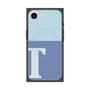 プレミアムスクエアケース with MagSafe［ オリジナル - initial two tone - T blue ］
