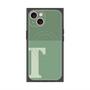 プレミアムスクエアケース with MagSafe［ オリジナル - initial two tone - T green ］