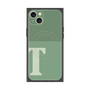 プレミアムスクエアケース with MagSafe［ オリジナル - initial two tone - T green ］