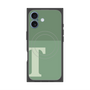 プレミアムスクエアケース with MagSafe［ オリジナル - initial two tone - T green ］