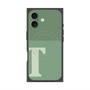 プレミアムスクエアケース with MagSafe［ オリジナル - initial two tone - T green ］