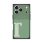 プレミアムスクエアケース with MagSafe［ オリジナル - initial two tone - T green ］