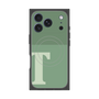 プレミアムスクエアケース with MagSafe［ オリジナル - initial two tone - T green ］
