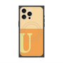 プレミアムスクエアケース with MagSafe［ オリジナル - initial two tone - U orange ］
