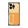 プレミアムスクエアケース with MagSafe［ オリジナル - initial two tone - U orange ］