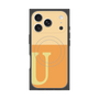 プレミアムスクエアケース with MagSafe［ オリジナル - initial two tone - U orange ］