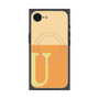プレミアムスクエアケース with MagSafe［ オリジナル - initial two tone - U orange ］