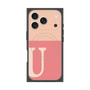 プレミアムスクエアケース with MagSafe［ オリジナル - initial two tone - U pink ］