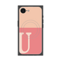 プレミアムスクエアケース with MagSafe［ オリジナル - initial two tone - U pink ］