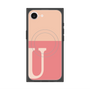 プレミアムスクエアケース with MagSafe［ オリジナル - initial two tone - U pink ］
