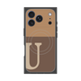 プレミアムスクエアケース with MagSafe［ オリジナル - initial two tone - U brown ］