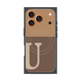 プレミアムスクエアケース with MagSafe［ オリジナル - initial two tone - U brown ］