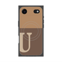プレミアムスクエアケース with MagSafe［ オリジナル - initial two tone - U brown ］