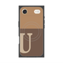 プレミアムスクエアケース with MagSafe［ オリジナル - initial two tone - U brown ］