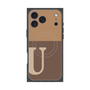プレミアムスクエアケース with MagSafe［ オリジナル - initial two tone - U brown ］