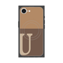 プレミアムスクエアケース with MagSafe［ オリジナル - initial two tone - U brown ］