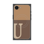 プレミアムスクエアケース with MagSafe［ オリジナル - initial two tone - U brown ］