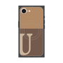 プレミアムスクエアケース with MagSafe［ オリジナル - initial two tone - U brown ］