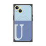 プレミアムスクエアケース with MagSafe［ オリジナル - initial two tone - U blue ］