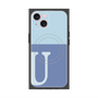 プレミアムスクエアケース with MagSafe［ オリジナル - initial two tone - U blue ］