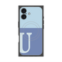 プレミアムスクエアケース with MagSafe［ オリジナル - initial two tone - U blue ］