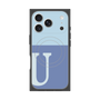 プレミアムスクエアケース with MagSafe［ オリジナル - initial two tone - U blue ］