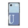 プレミアムスクエアケース with MagSafe［ オリジナル - initial two tone - U blue ］