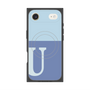 プレミアムスクエアケース with MagSafe［ オリジナル - initial two tone - U blue ］