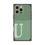 プレミアムスクエアケース with MagSafe［ オリジナル - initial two tone - U green ］