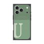 プレミアムスクエアケース with MagSafe［ オリジナル - initial two tone - U green ］