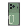 プレミアムスクエアケース with MagSafe［ オリジナル - initial two tone - U green ］