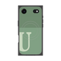 プレミアムスクエアケース with MagSafe［ オリジナル - initial two tone - U green ］