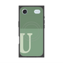 プレミアムスクエアケース with MagSafe［ オリジナル - initial two tone - U green ］
