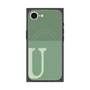 プレミアムスクエアケース with MagSafe［ オリジナル - initial two tone - U green ］